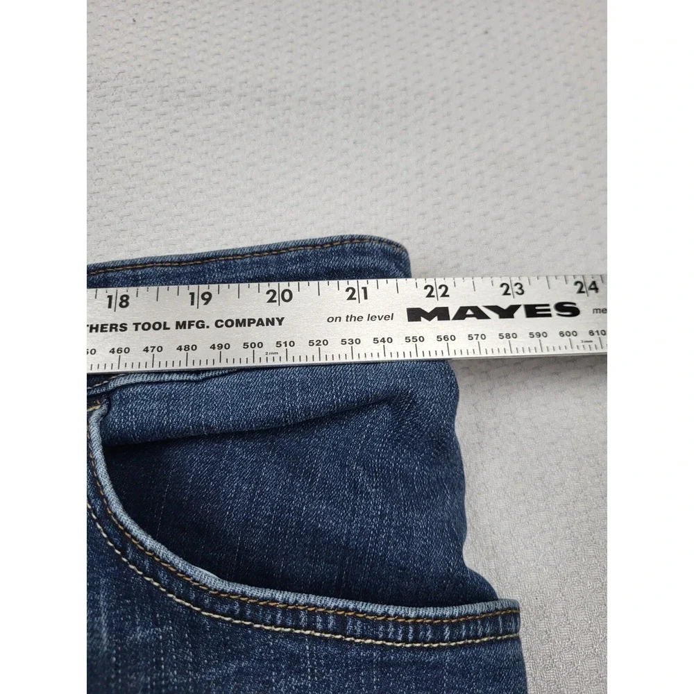 Lee Extreme Motion Jeans Womens 24 Medium Straight Leg High Rise Denim Whiskered